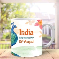 Peacock Independence Day Mug