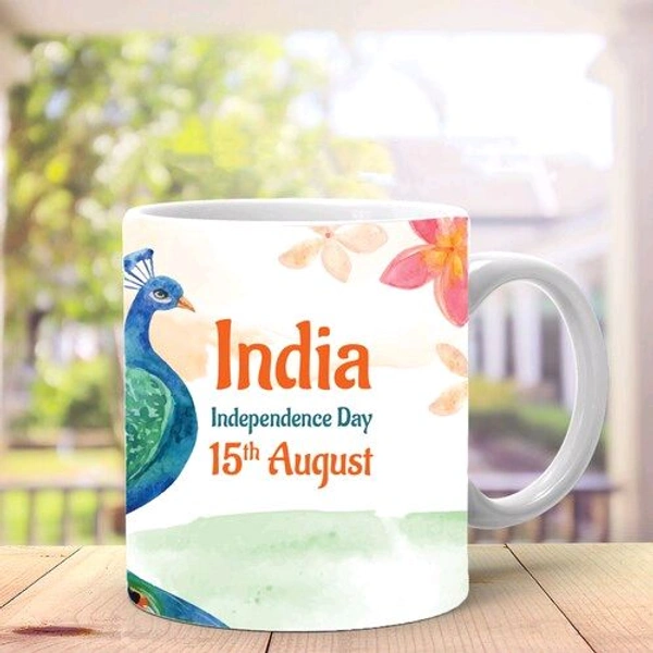 Peacock Independence Day Mug