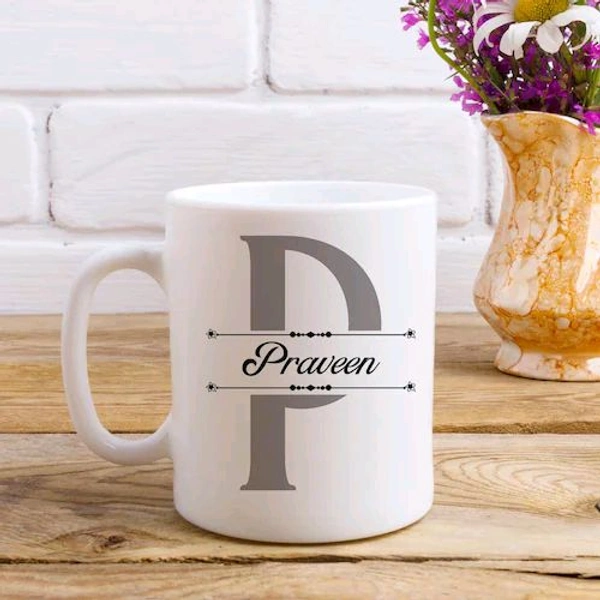 Personalised Name Mug With Initial