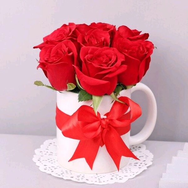 Red Roses Charm Mug