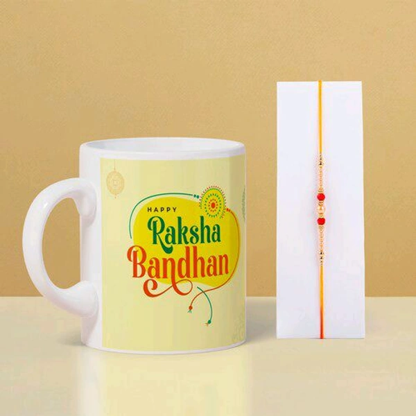 Raksha Bandhan Mug With Beads Rakhi
