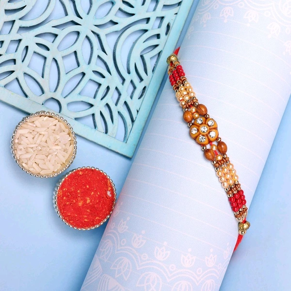 Beads Rakhi With Bro Mug