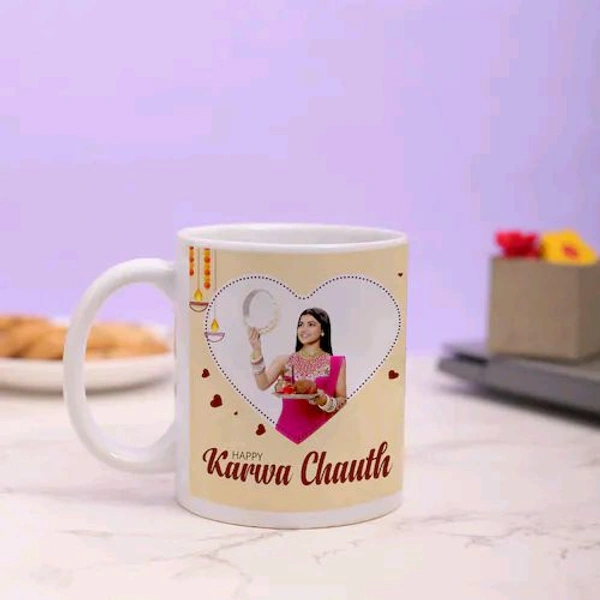 Sweetly Surprising Photo Karwa Chauth Mug