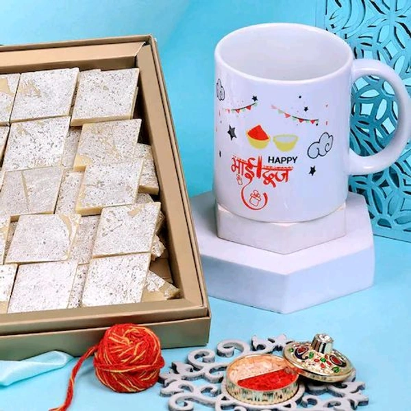 Kaju Katli Bliss with Bhaidooj Mug