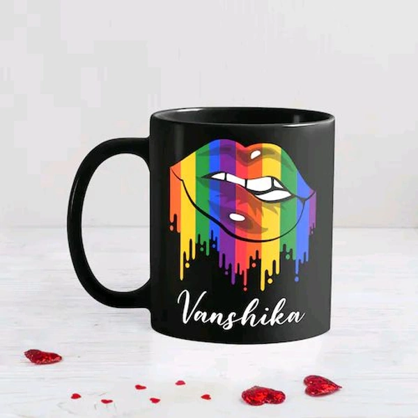 Shiny Black Magical Valentine Mug