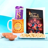 Diwali Mug with Choconuts and Diya Greetings Hamper