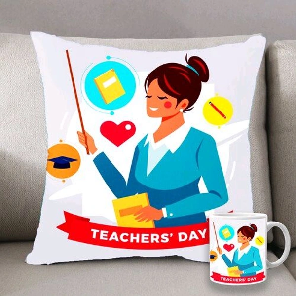 Cushion N Mug Combo Gift For Teachers Day