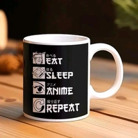 Classy Eat Sleep Anime Repeat Mug