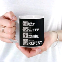 Classy Eat Sleep Anime Repeat Mug