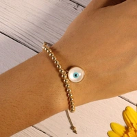 Golden Retro Evil Eye Bracelet