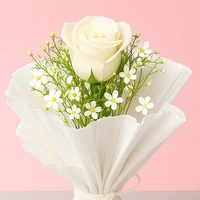 Single White Rose Bouquet
