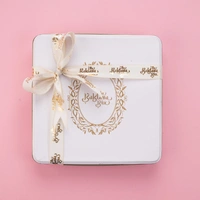 Assorted White Tin Chocolate Box With Ribbon Packing - 1 Kg