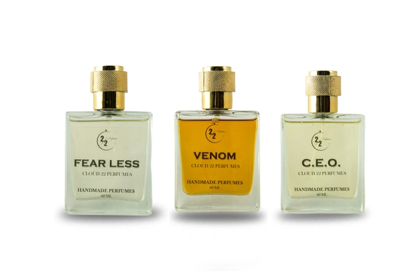 Men Set of 3 Handmade Perfume Combo - Venom, CEO, Fearless - 60 ML - 60 ML