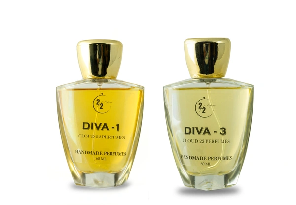 Sisters Set of 2 Handmade Perfume Combo - Diva 1, Diva - 3 - 60 ML - 60 ML