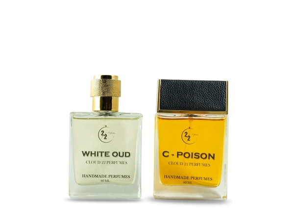 Party Set of 2 Handmade Perfume Combo - White Oudh, C-Poison - 60 ML - 60 ML