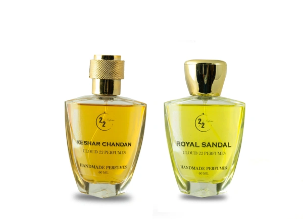Spiritual Set of 2 Handmade Perfume Combo - Keshar Chandan, Royal Sandal - 60 ML - 60 ML