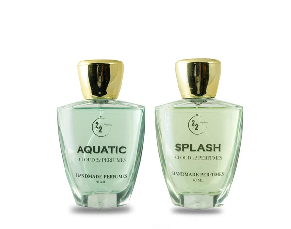 Wow Set of 2 Handmade Perfume Combo - Aquatic, Splash - 60 ML - 60 ML