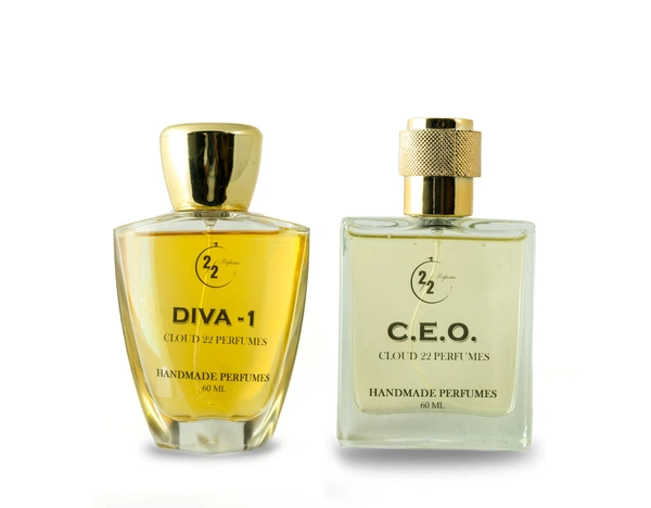 Romance Couple Set of 2 Handmade Perfume Combo - Diva 1, CEO - 60 ML - 60 ML