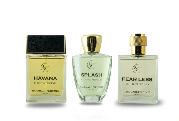 Niche Perfume Set of 3 Handmade Perfume Combo - Havana, Splash, Fearless - 60 ML - 60 ML