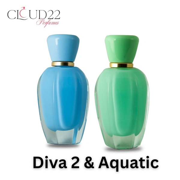 Diva 2 & Aquatic - Premium Handmade Perfume Gift Set - 60 ML - 60 ML