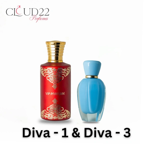 Diva 1 & Diva 3 - Premium Handmade Perfume Gift Set - 60 ML - 60 ML