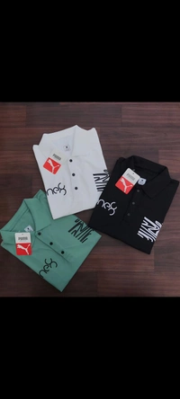 Premium Quality Designer Coller Tshirts - White