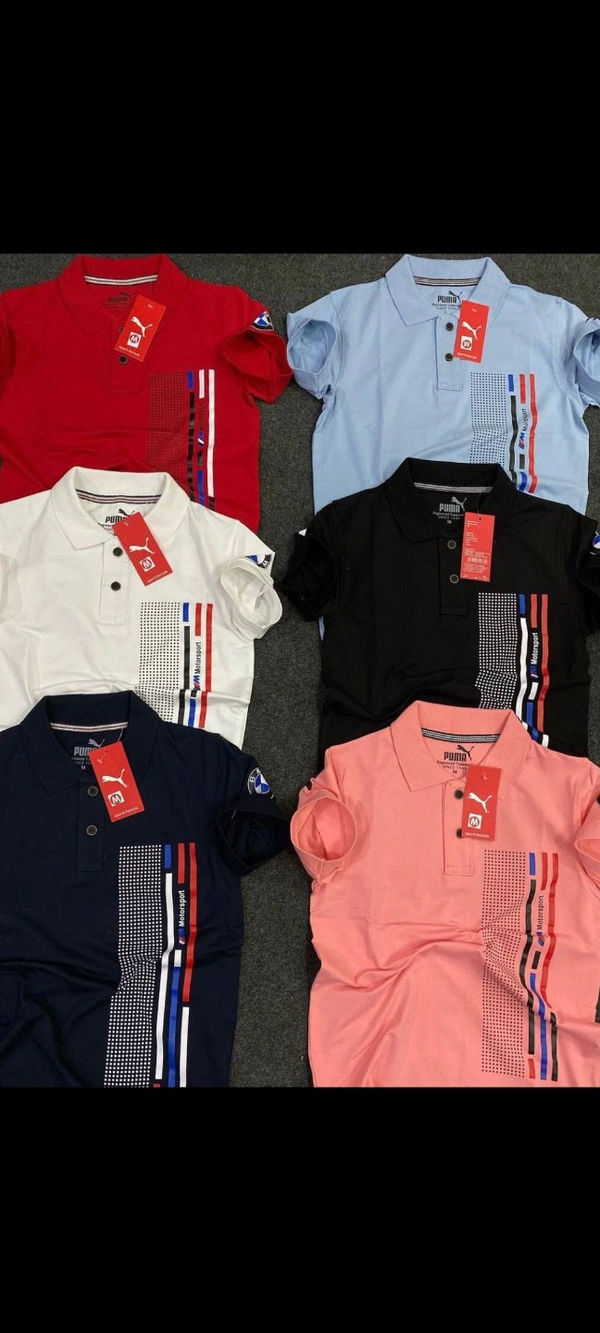 Puma BMW Branded Collar Tees - Blue Chalk
