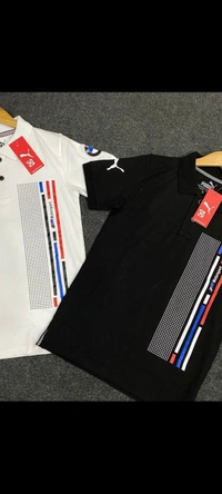 Puma BMW Branded Collar Tees - Blue Chalk