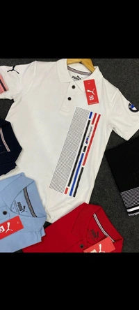 Puma BMW Branded Collar Tees - Blue Chalk