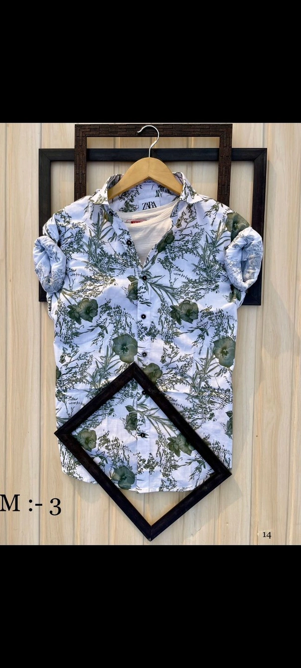 Imported Cotton Print Shirts - M