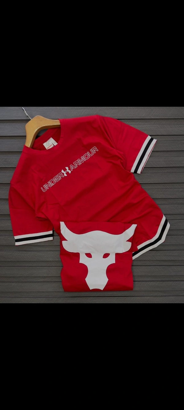 Under Armour Surplus Drop Shoulder Tees - Red, L