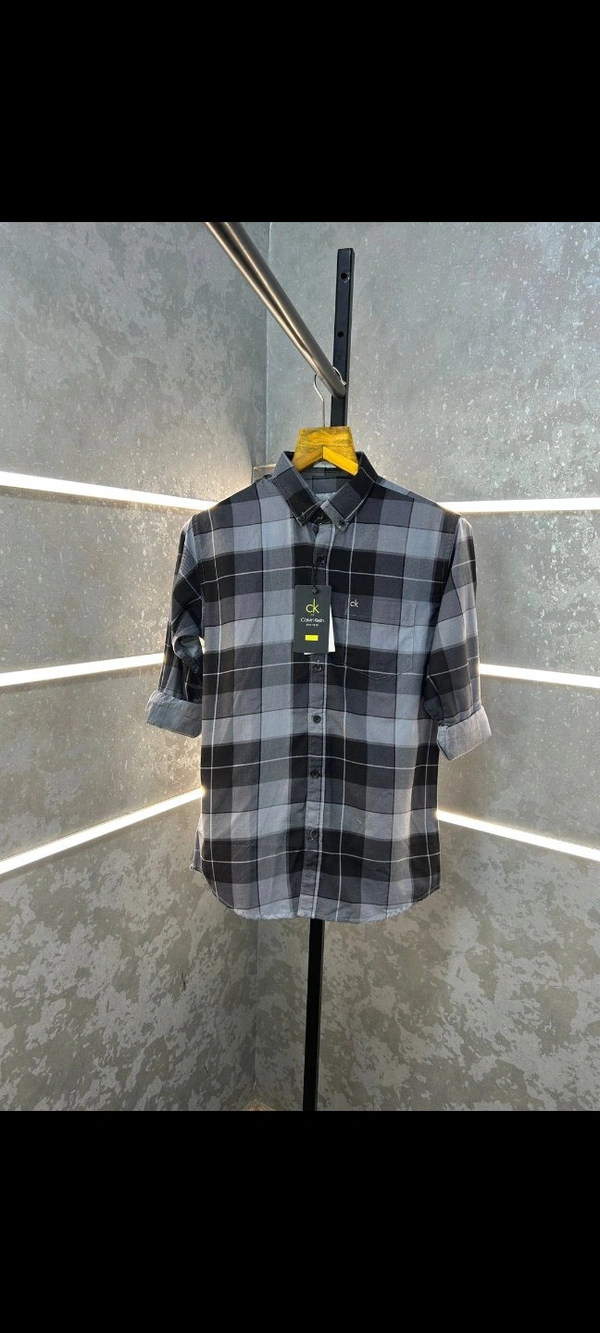 Calvin Klein Premium Check Shirts - Blue