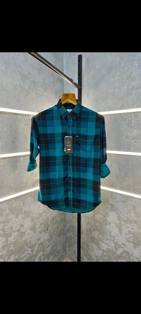 Calvin Klein Premium Check Shirts - Blue