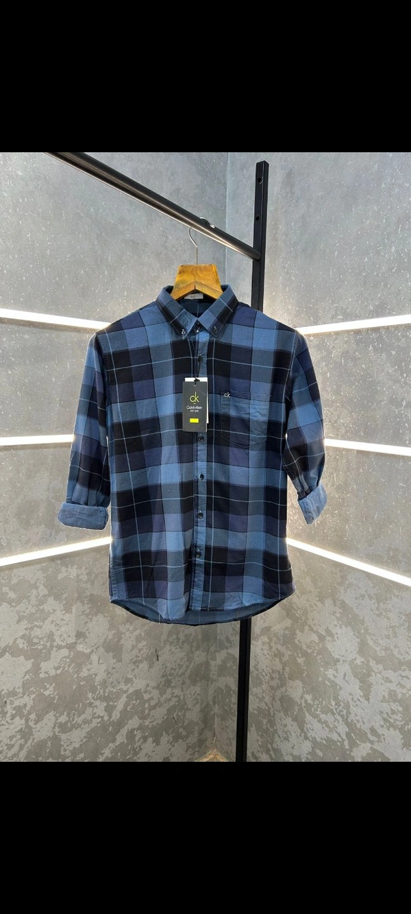 Calvin Klein Premium Check Shirts - Blue