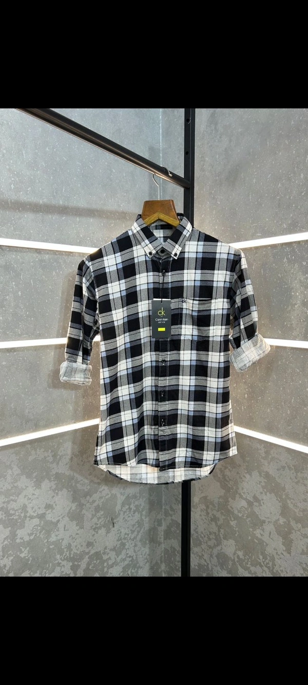 Calvin Klein Premium Check Shirts - Blue