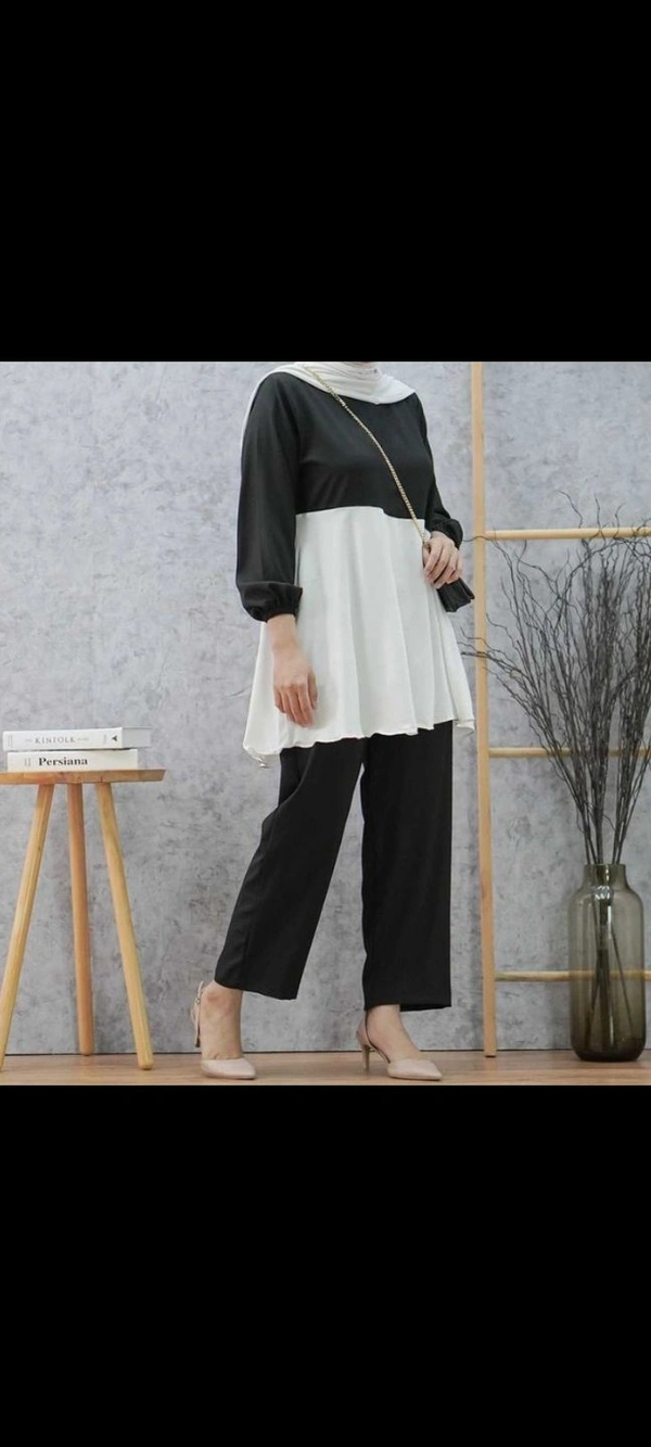 Modestyy Diamond Georgette For Womens - White