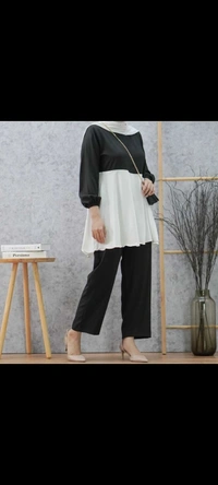Modestyy Diamond Georgette For Womens - Black