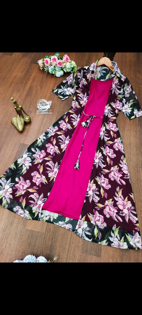 Beautiful Kurti With Jacket (Removal) - X M L XL XXL
