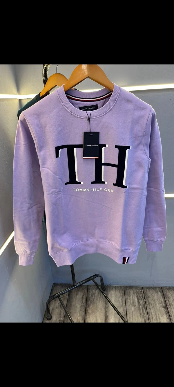 Fleece Pullovers In Superb Silky Soft Hand Feel Brand:tommy Hilfiger - Mauve