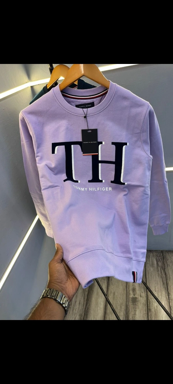 Fleece Pullovers In Superb Silky Soft Hand Feel Brand:tommy Hilfiger - Mauve