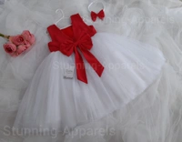 Flowers Work White Partywear Dress - White, 7-8 Years