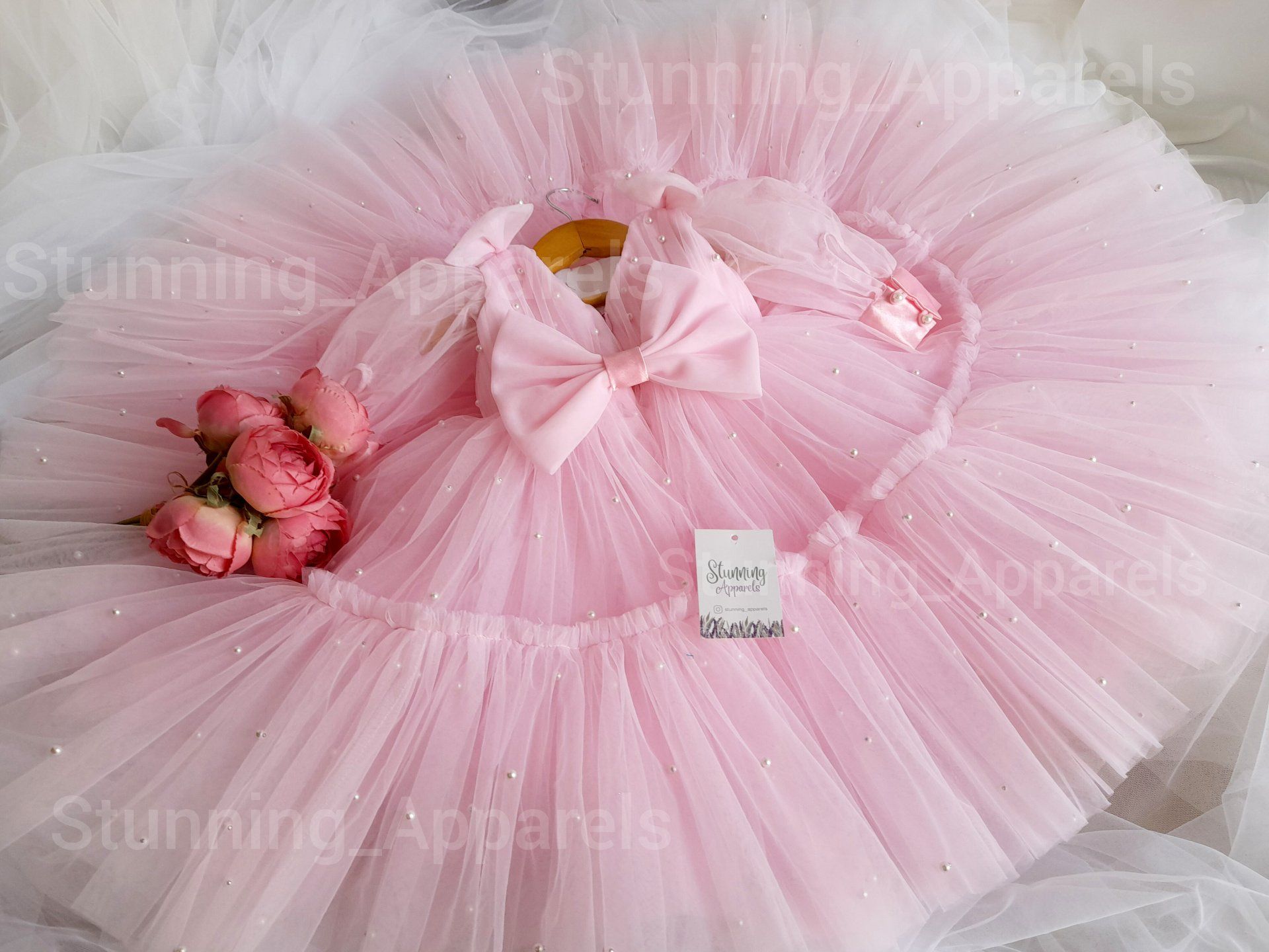 Maternity Party Wear Gowns (Baby Shower Pink)