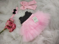 Baby Pink Layered Classy Partywear Frock  - baby pink, 5-6 years