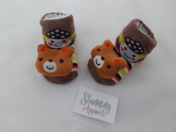 Cute Baby Socks  - brown, 0-6 Month