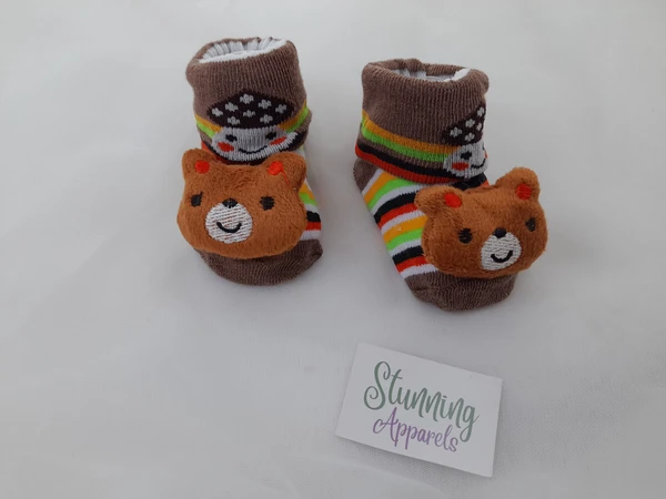 Cute Baby Socks  - brown, 0-6 Month