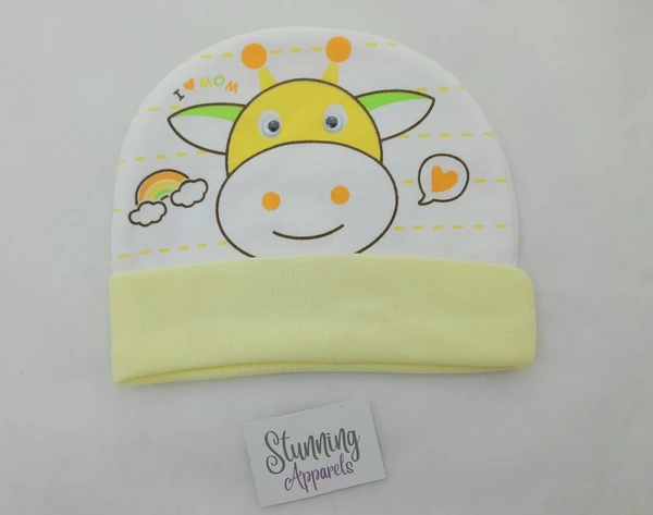 Printed Soft Baby Cap (0-6 Months)