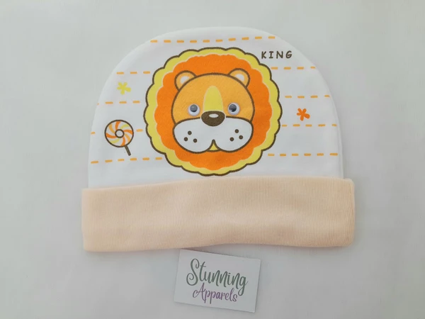 Printed Soft Baby Cap (0-6 Months)