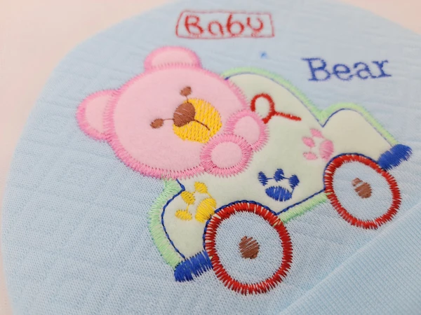 Embroidered Soft Baby Cap (0-6 Months)