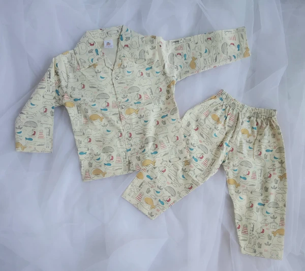 Printed  Kids Night Suits  - 1-2 Years (M)