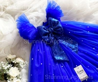 White Pearls Work Ruffled Sleevless Umbrella  Dress - 4-5 Years